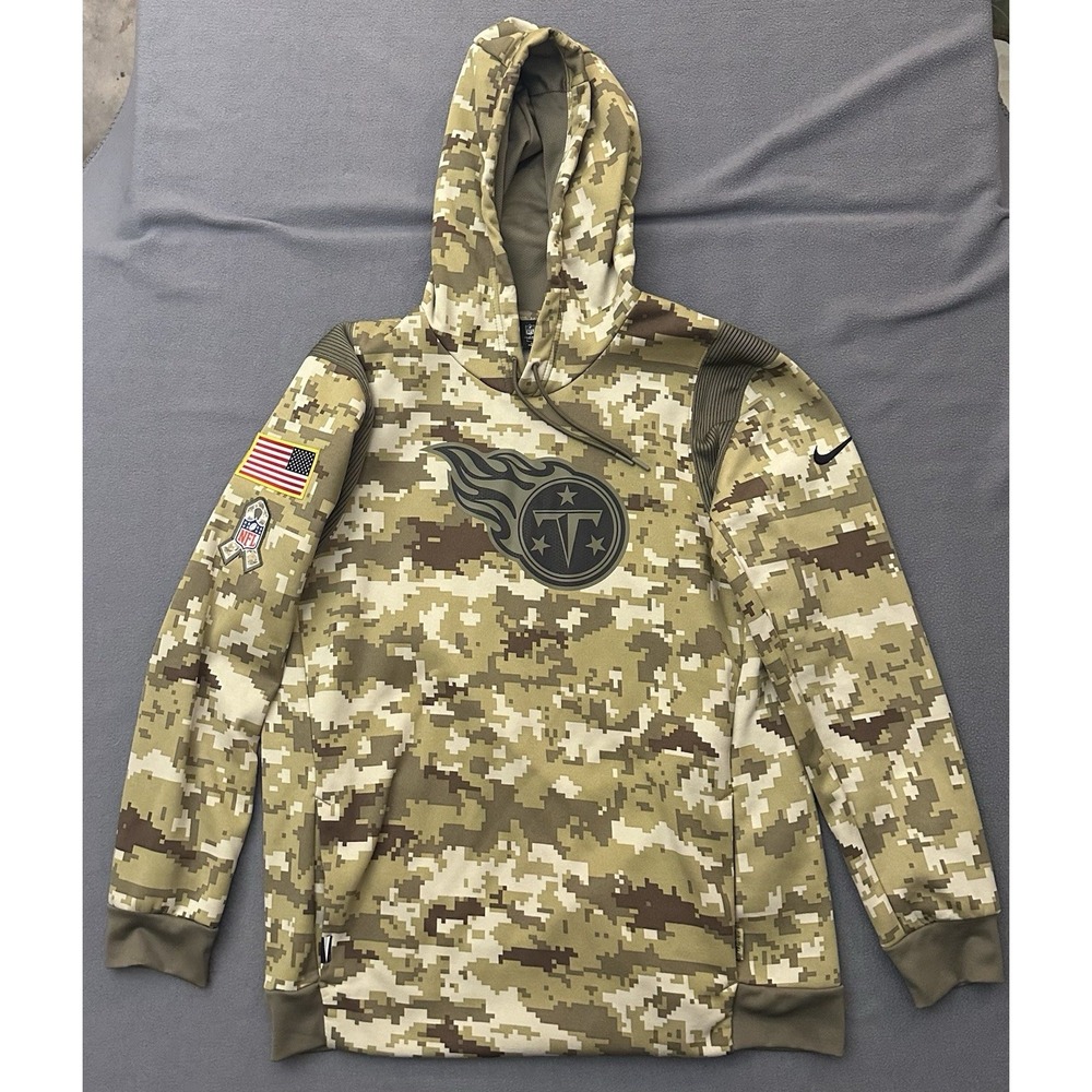 Tennessee Titans Nike Salute to Service Camo Hoodie Size L